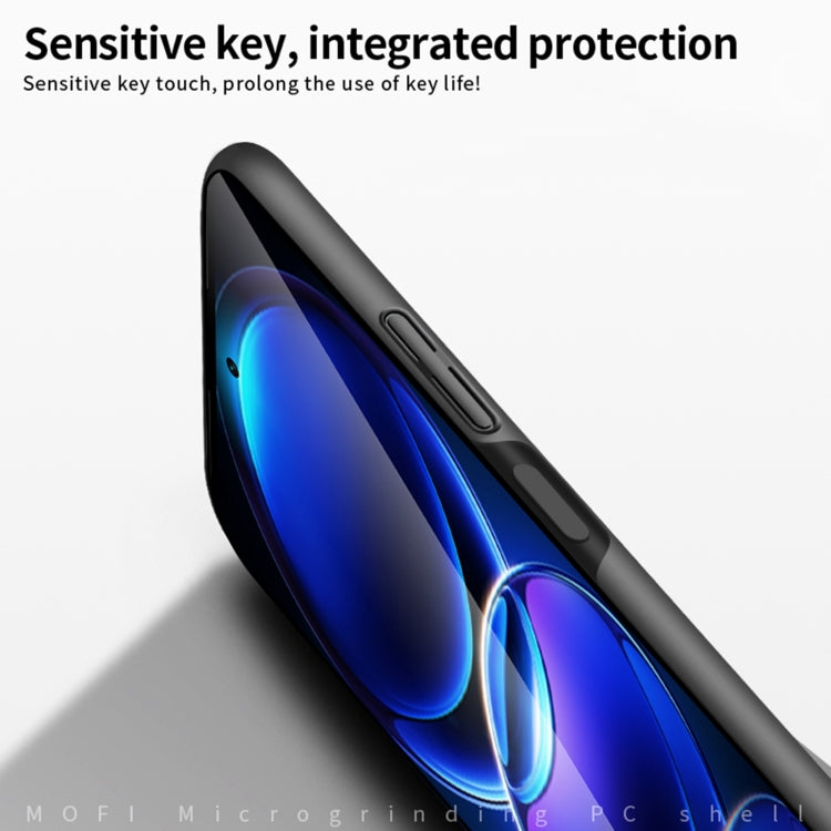 For Xiaomi Redmi Note 12 China MOFI Micro Frosted PC Ultra-thin Hard Case(Black)