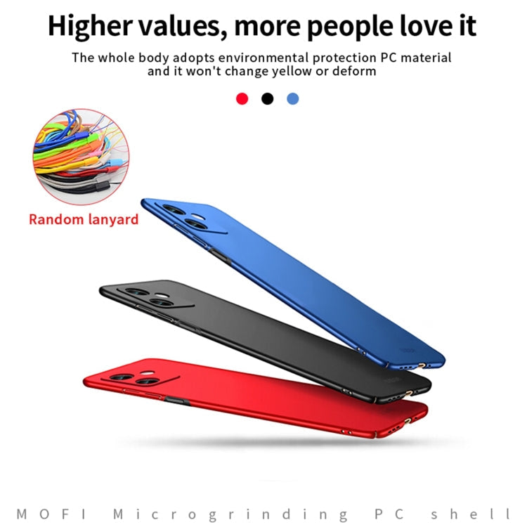 For Xiaomi Redmi Note 12 China MOFI Micro Frosted PC Ultra-thin Hard Case(Black)
