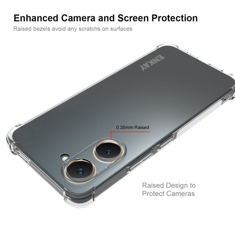 For vivo Y03 4G ENKAY Hat-Prince Transparent TPU Shockproof Phone Case
