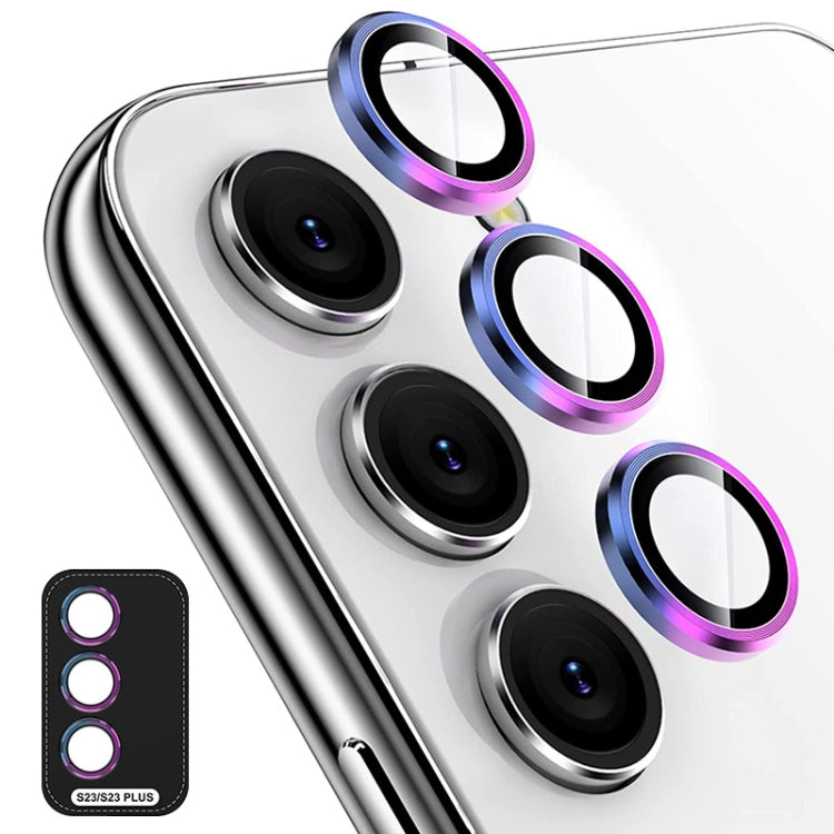 For Samsung Galaxy S23 5G / S23+ 5G ENKAY Hat-Prince 9H Rear Camera Lens Aluminium Alloy + Tempered Glass Full Coverage Protector, For Samsung Galaxy S23 5G / S23+ 5G