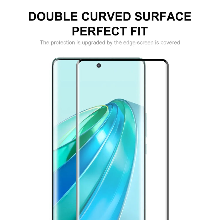 For Honor X9A / Magic5 Lite 2pcs ENKAY 0.26mm 3D Hot Bending Tempered Glass Full Film with Lens Film