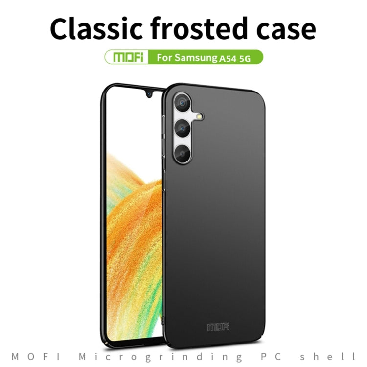 For Samsung Galaxy A54 5G MOFI Frosted PC Ultra-thin Hard Phone Case(Black)