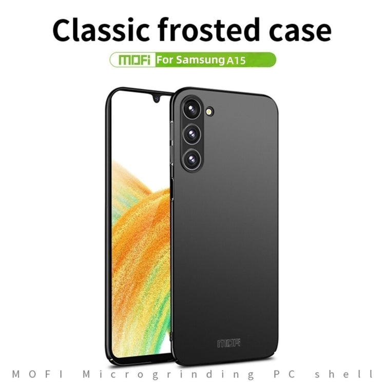 For Samsung Galaxy A15 5G MOFI Frosted PC Ultra-thin Hard Phone Case(Blue)