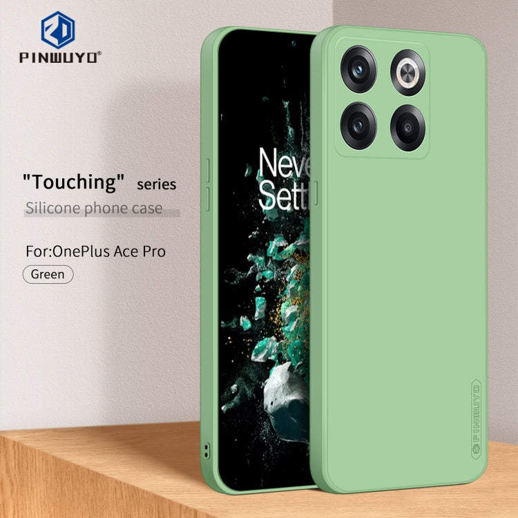 For OnePlus Ace Pro / 10R 5G  PINWUYO Sense Series Liquid Silicone TPU Phone Case(Green)