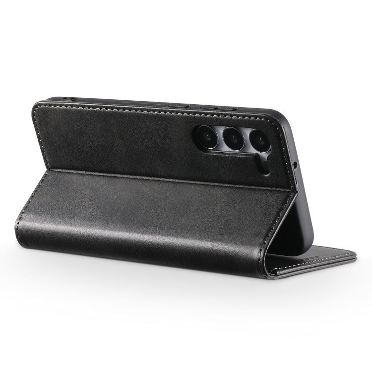 For Samsung Galaxy S24 Ultra 5G Suteni Calf Texture Horizontal Flip Leather Phone Case(Black)