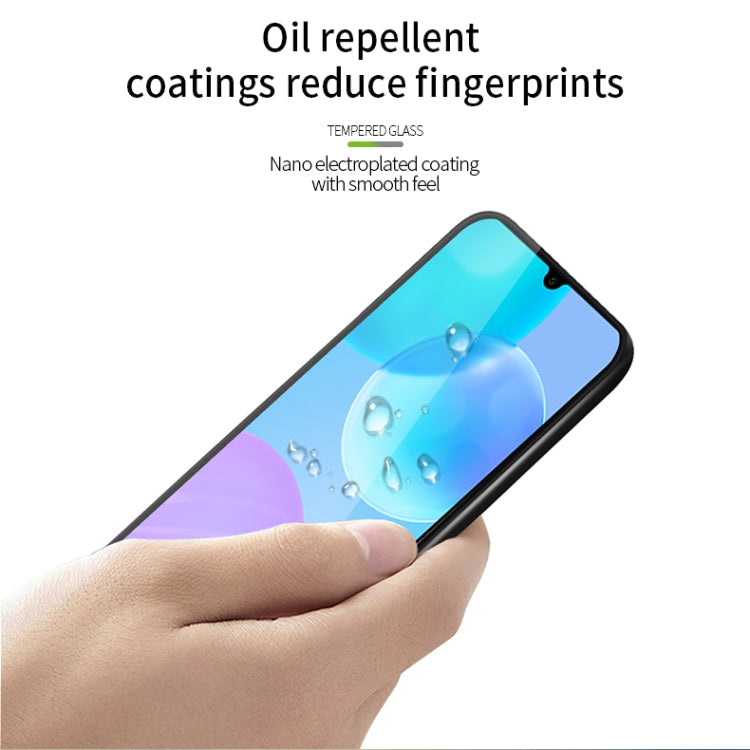 For Samsung Galaxy A05s MOFI 9H 3D Explosion-proof Curved Screen Tempered Glass Film(Black)