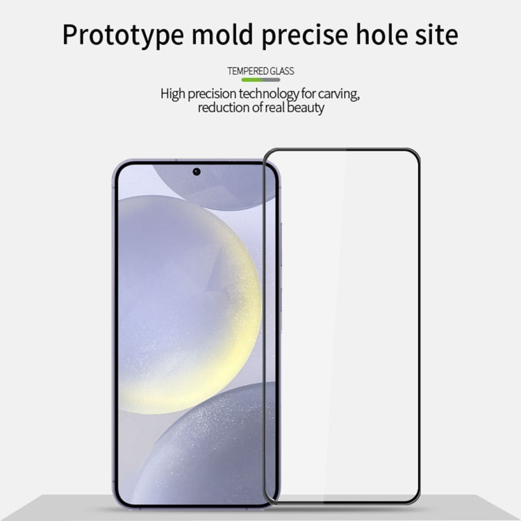 For Samsung Galaxy S25 5G MOFI 9H 3D Explosion-proof Curved Screen Tempered Glass Film(Black)