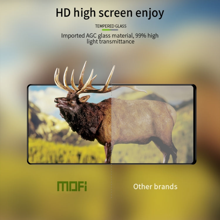 For Samsung Galaxy S25 Ultra 5G MOFI 9H 3D Explosion-proof Curved Screen Tempered Glass Film(Black)