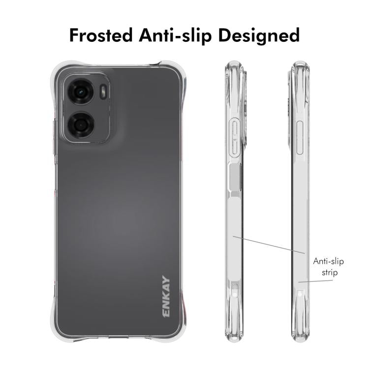 For Motorola Moto G05 4G ENKAY Hat-Prince Transparent TPU Shockproof Phone Case