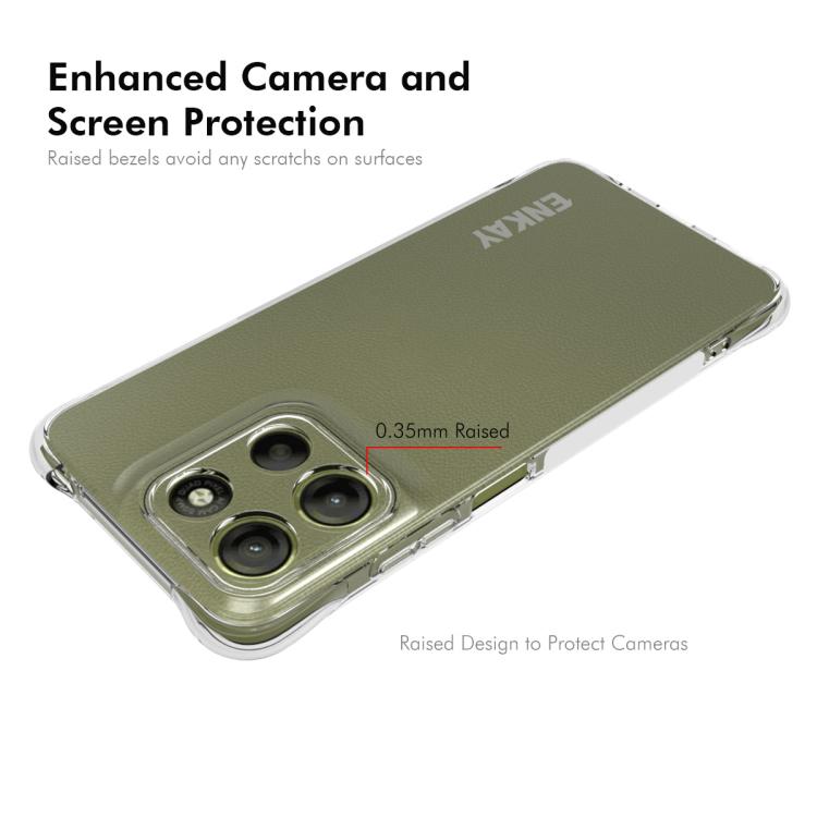 For Motorola Moto G15 4G ENKAY Hat-Prince Transparent TPU Shockproof Phone Case