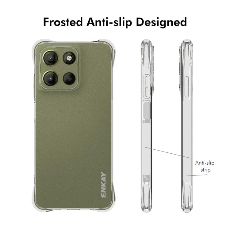 For Motorola Moto G15 4G ENKAY Hat-Prince Transparent TPU Shockproof Phone Case