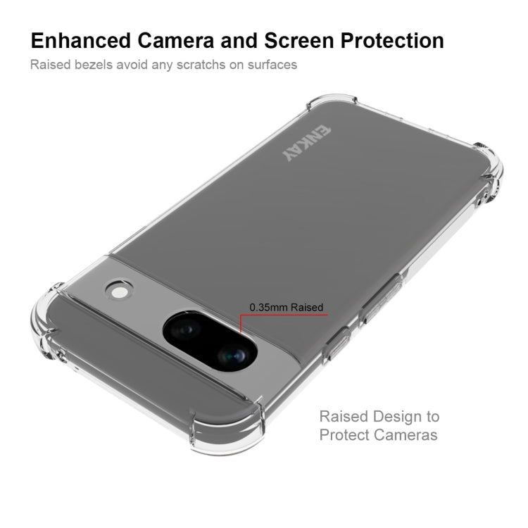 For Google Pixel 8a ENKAY Hat-Prince Transparent TPU Shockproof Phone Case