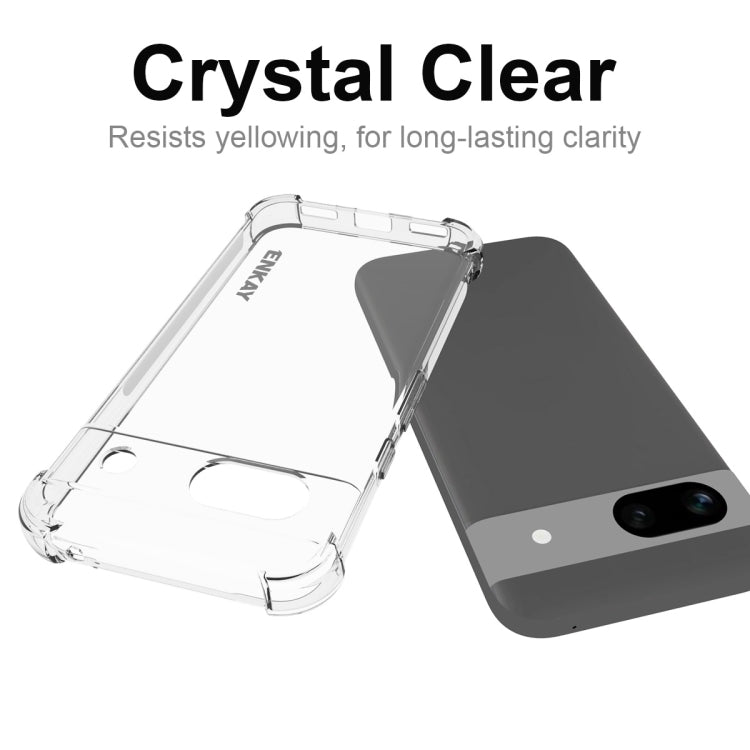 For Google Pixel 8a ENKAY Hat-Prince Transparent TPU Shockproof Phone Case