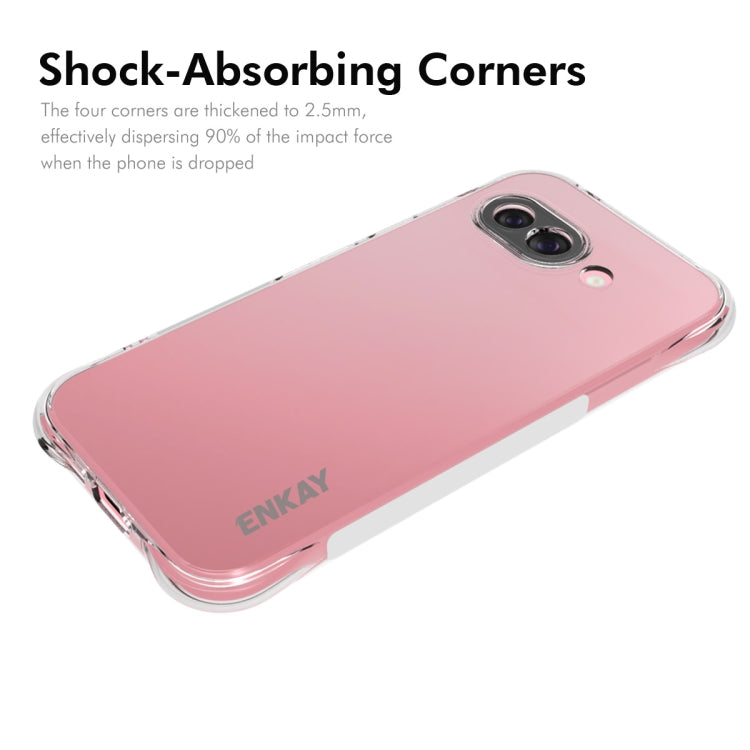 For Google Pixel 9a ENKAY Hat-Prince Transparent TPU Shockproof Phone Case