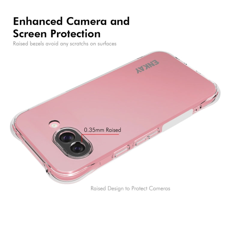 For Google Pixel 9a ENKAY Hat-Prince Transparent TPU Shockproof Phone Case