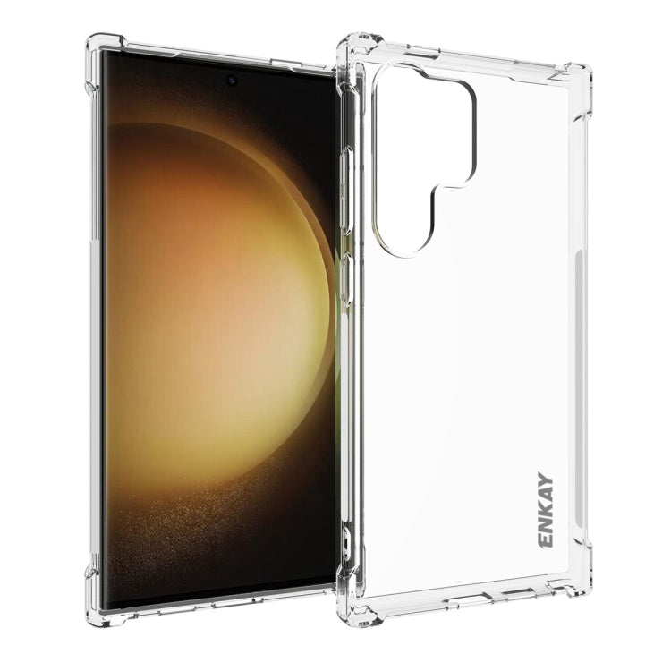 For Galaxy S24 Ultra 5G ENKAY Hat-Prince Transparent TPU Shockproof Phone Case