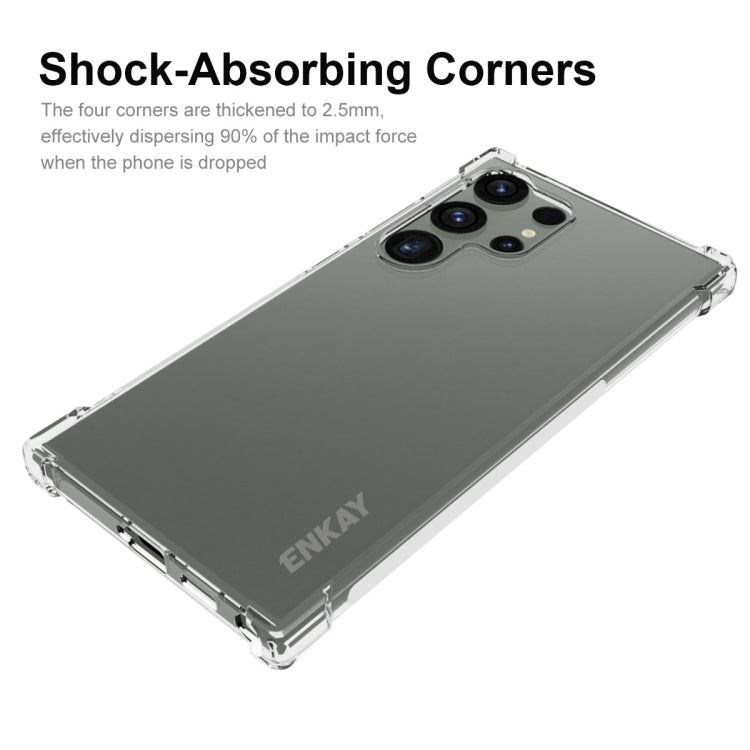 For Galaxy S24 Ultra 5G ENKAY Hat-Prince Transparent TPU Shockproof Phone Case