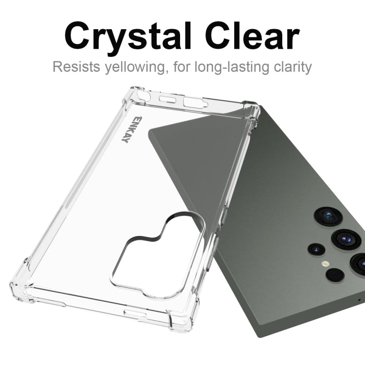 For Galaxy S24 Ultra 5G ENKAY Hat-Prince Transparent TPU Shockproof Phone Case