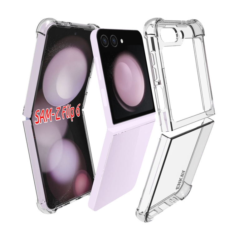 For Samsung Galaxy Z Flip7 FE / Flip6 ENKAY Hat-Prince Transparent TPU Shockproof Phone Case