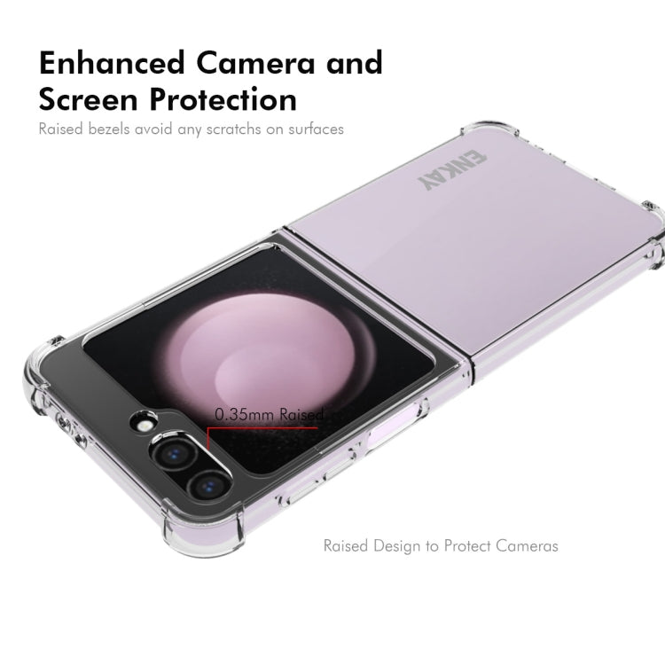 For Samsung Galaxy Z Flip7 FE / Flip6 ENKAY Hat-Prince Transparent TPU Shockproof Phone Case