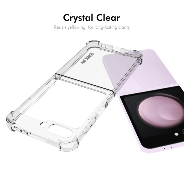 For Samsung Galaxy Z Flip7 FE / Flip6 ENKAY Hat-Prince Transparent TPU Shockproof Phone Case