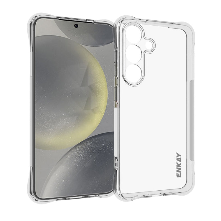 For Samsung Galaxy S25 5G ENKAY Hat-Prince Transparent TPU Shockproof Phone Case