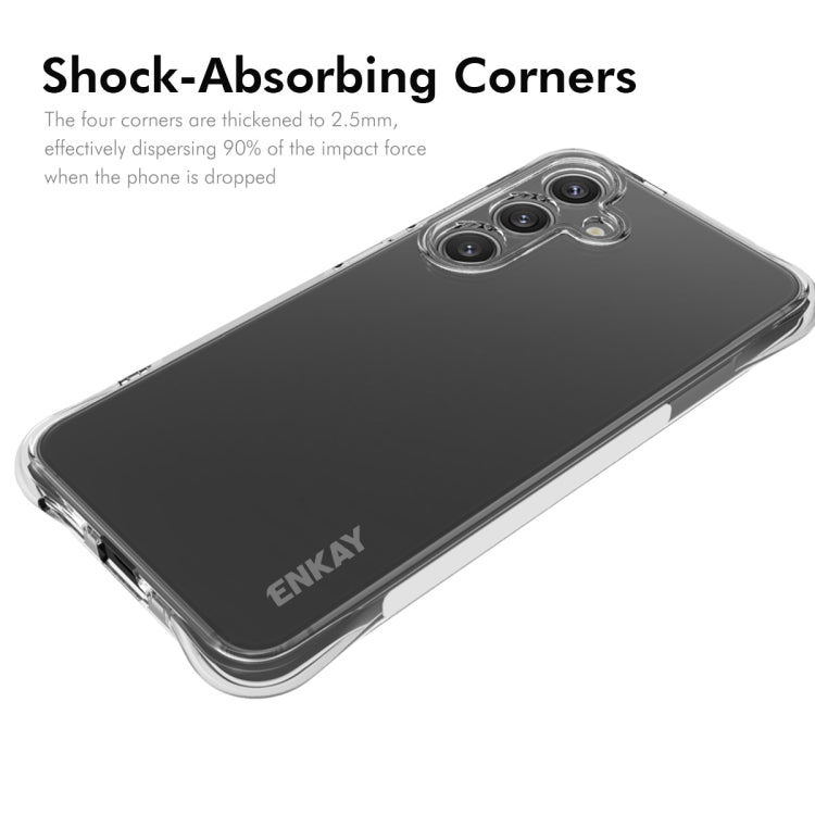 For Samsung Galaxy S25 5G ENKAY Hat-Prince Transparent TPU Shockproof Phone Case