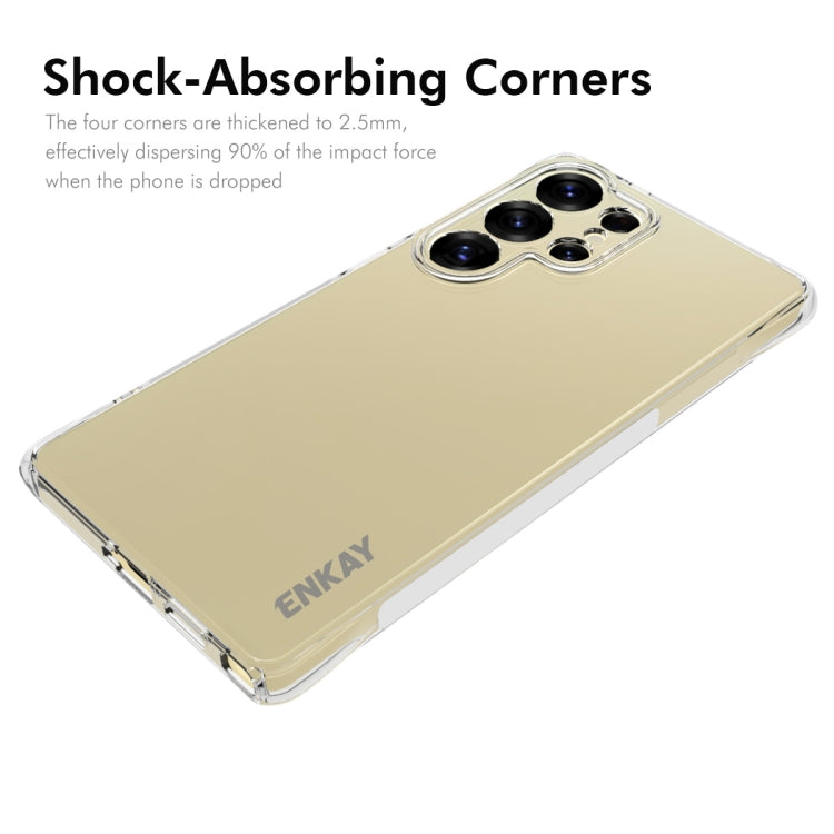For Samsung Galaxy S25 Ultra 5G ENKAY Hat-Prince Transparent TPU Shockproof Phone Case