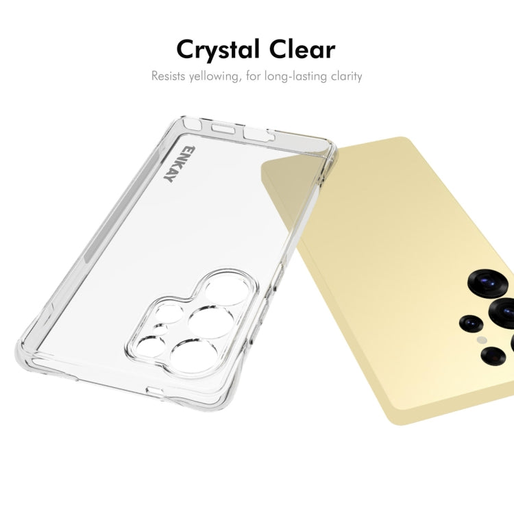 For Samsung Galaxy S25 Ultra 5G ENKAY Hat-Prince Transparent TPU Shockproof Phone Case