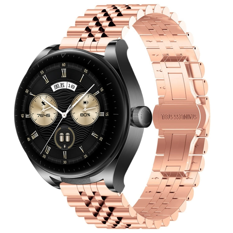 Five Bull Half Round Stainless Steel Watch Band + Strap Removal Tool, For Huawei Watch GT3 SE, For Huawei Watch Buds, For Huawei Watch3 Pro New