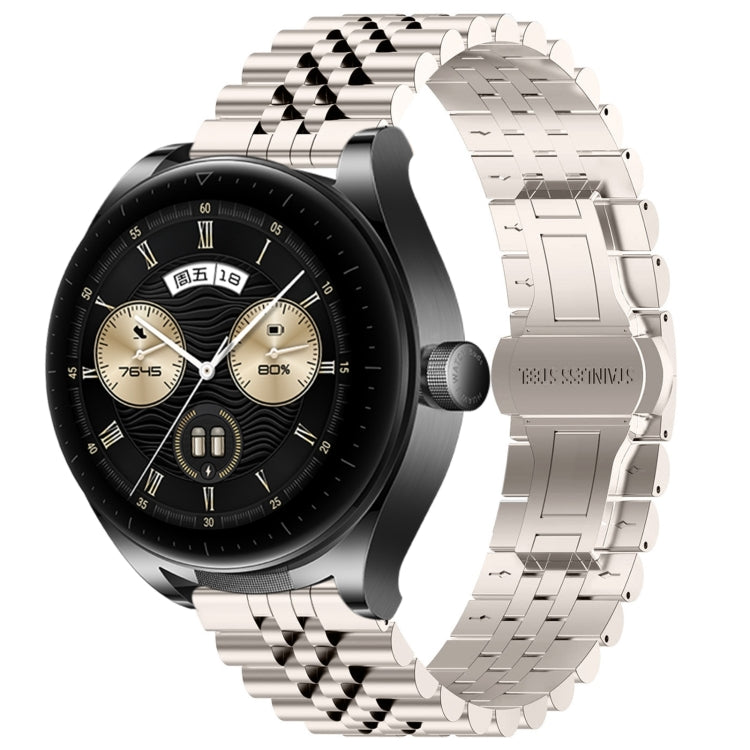 Five Bull Half Round Stainless Steel Watch Band + Strap Removal Tool, For Huawei Watch GT3 SE, For Huawei Watch Buds, For Huawei Watch3 Pro New