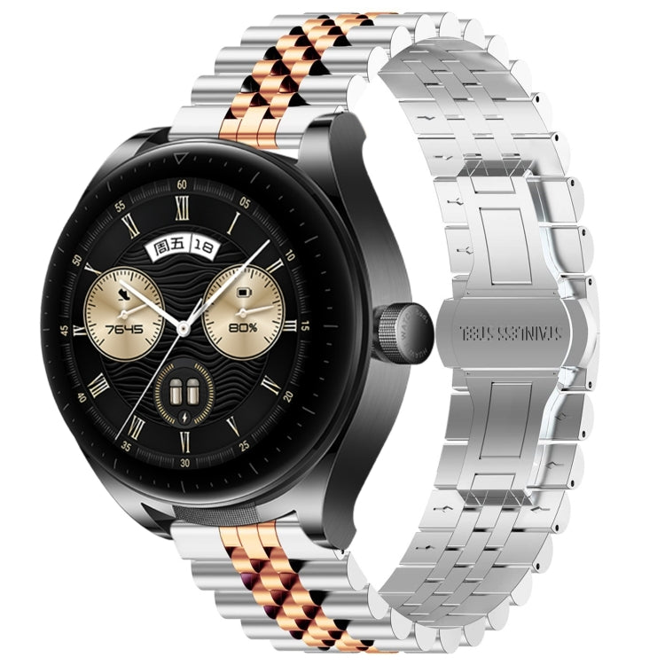 Five Bull Half Round Stainless Steel Watch Band + Strap Removal Tool, For Huawei Watch GT3 SE, For Huawei Watch Buds, For Huawei Watch3 Pro New