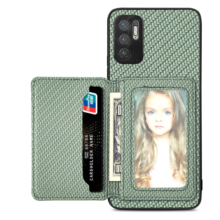 Carbon Fiber Magnetic Card Bag Phone Case, For Xiaomi Poco X5, For Xiaomi Redmi Note 10 5G, For Xiaomi Redmi Note 12 5G Global