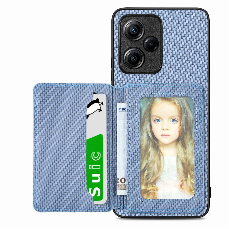 Carbon Fiber Magnetic Card Bag Phone Case, For Xiaomi Poco X5, For Xiaomi Redmi Note 10 5G, For Xiaomi Redmi Note 12 5G Global