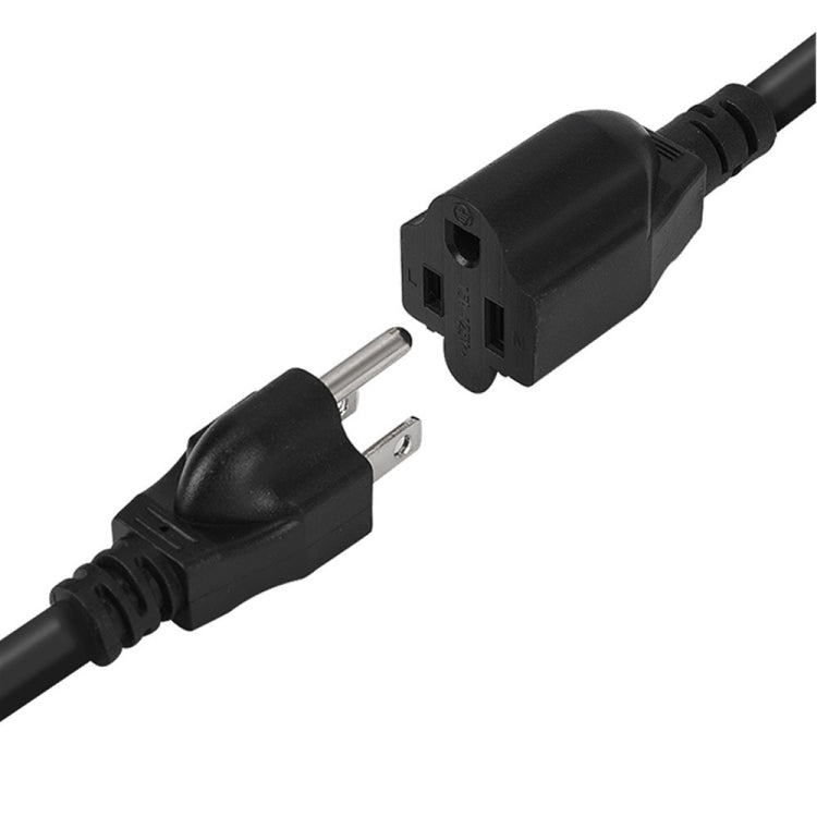 JUNSUNMAY US 1.6FT NEMA 5-15P 1 to 2 Way Outlet NEMA 5-15R SJT 16AWG 3 Prong Power Cable Wire Extender