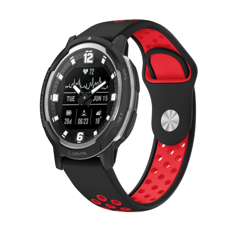 22mm Sports Breathable Silicone Watch Band, For Garmin MARQ Athlete Gen 2, For Garmin Instinct Crossover