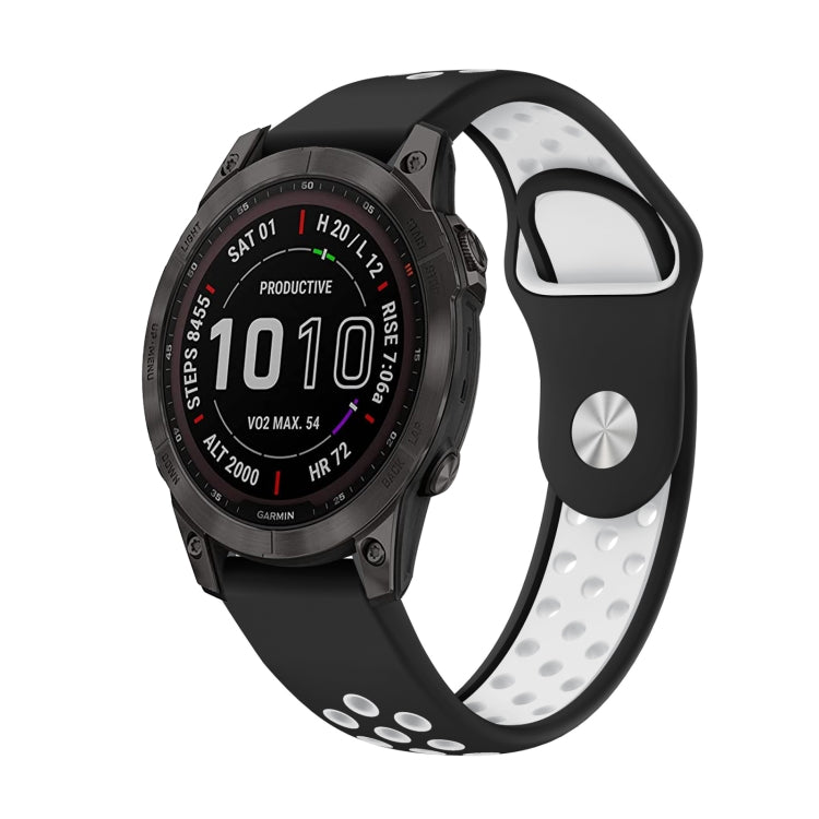 22mm Sports Breathable Silicone Watch Band, For Garmin Instinct Crossover Solar, For Garmin Fenix 7