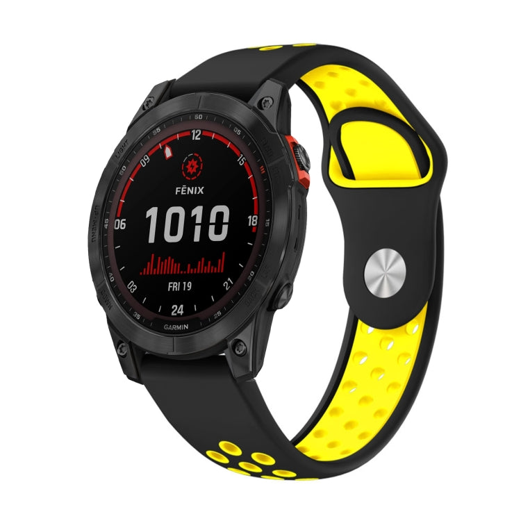 22mm Sports Breathable Silicone Watch Band, For Garmin Fenix 7 Solar, For Garmin Fenix 7 Sapphire Solar