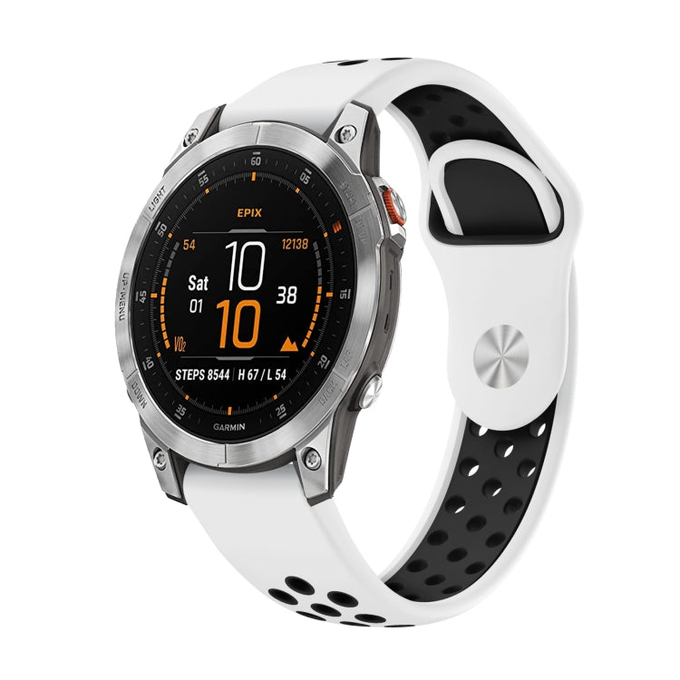 22mm Sports Breathable Silicone Watch Band, For Garmin EPIX Gen 2, For Garmin Approach S62
