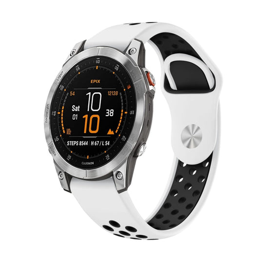 22mm Sports Breathable Silicone Watch Band, For Garmin EPIX Gen 2, For Garmin Approach S62