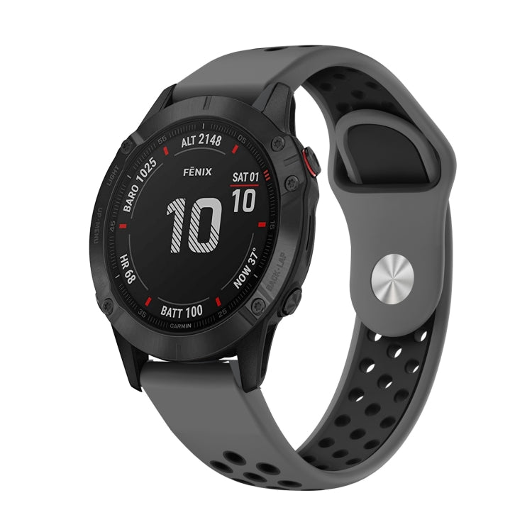 22mm Sports Breathable Silicone Watch Band, For Garmin Fenix 6 GPS, For Garmin Fenix 6 Pro GPS