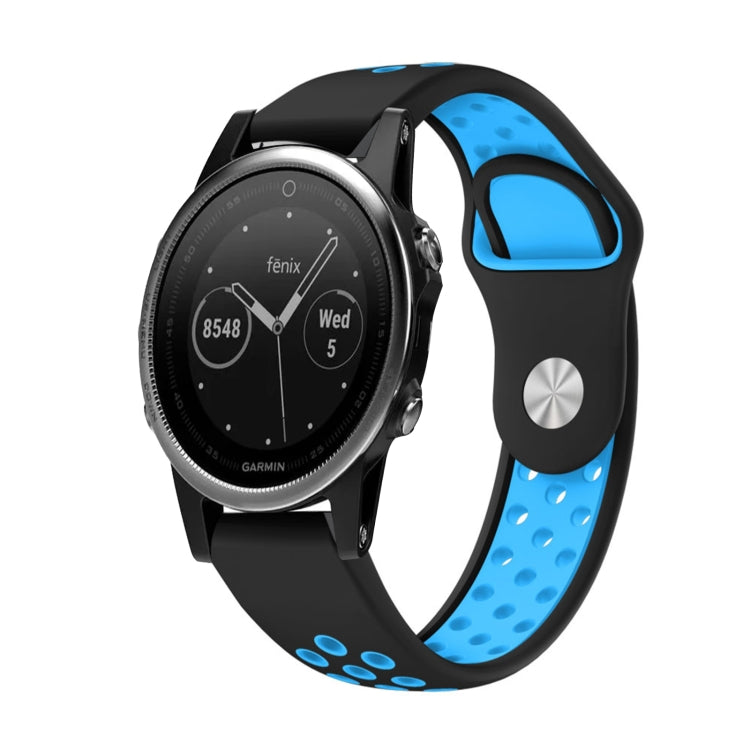 22mm Sports Breathable Silicone Watch Band, For Garmin Fenix 6 Sapphire GPS, For Garmin Fenix 5