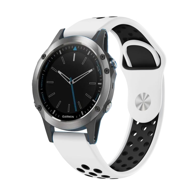 22mm Sports Breathable Silicone Watch Band, For Garmin Quatix 5 Sapphire, For Garmin Forerunner 955