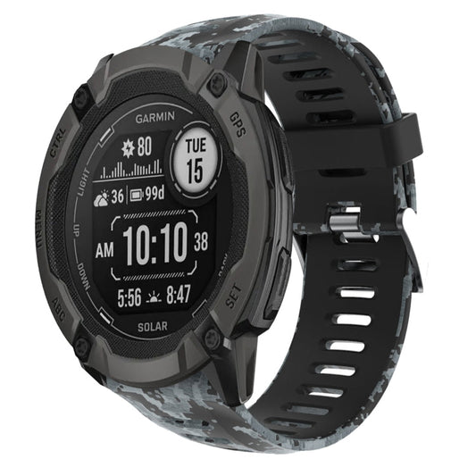 26mm Camouflage Printed Silicone Watch Band, For Garmin Instinct 2X Solar, For Garmin D2 Delta PX, For Garmin Tactix 7 Pro, For Garmin Tactix 7
