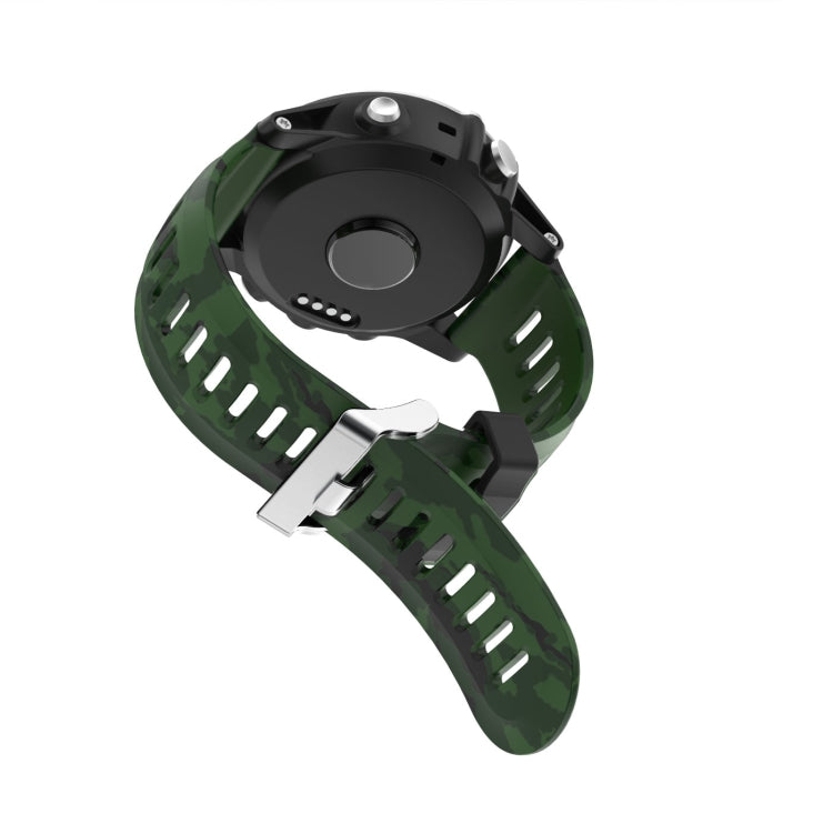 26mm Camouflage Printed Silicone Watch Band, For Garmin Fenix 7X, For Garmin Fenix 7X Solar, For Garmin Tactix Delta, For Garmin Enduro 2