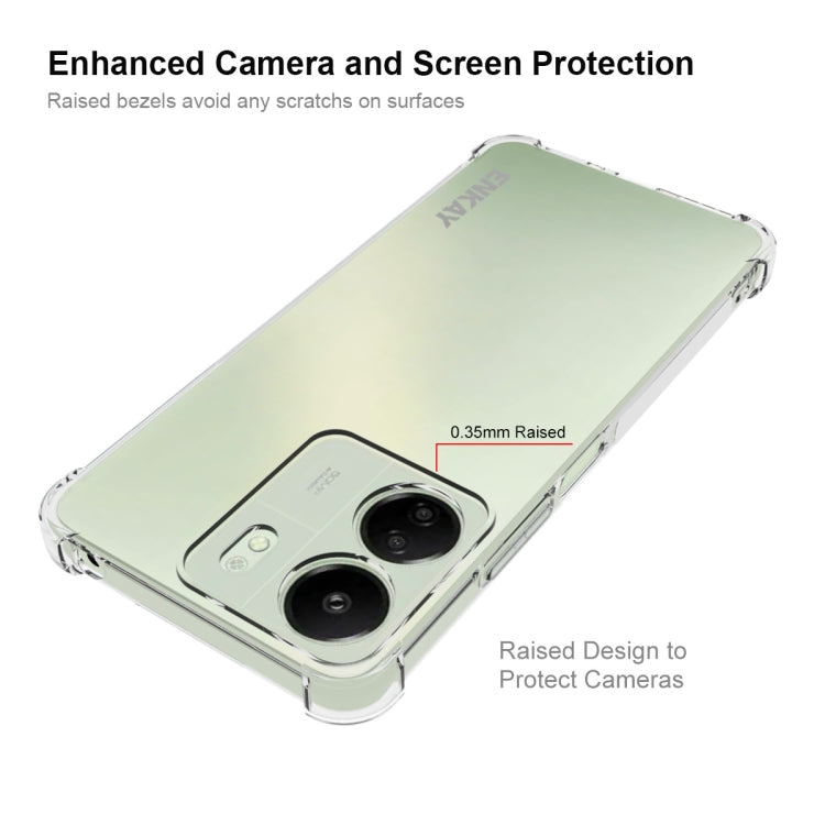 For Redmi 13C ENKAY Hat-Prince Transparent TPU Shockproof Phone Case