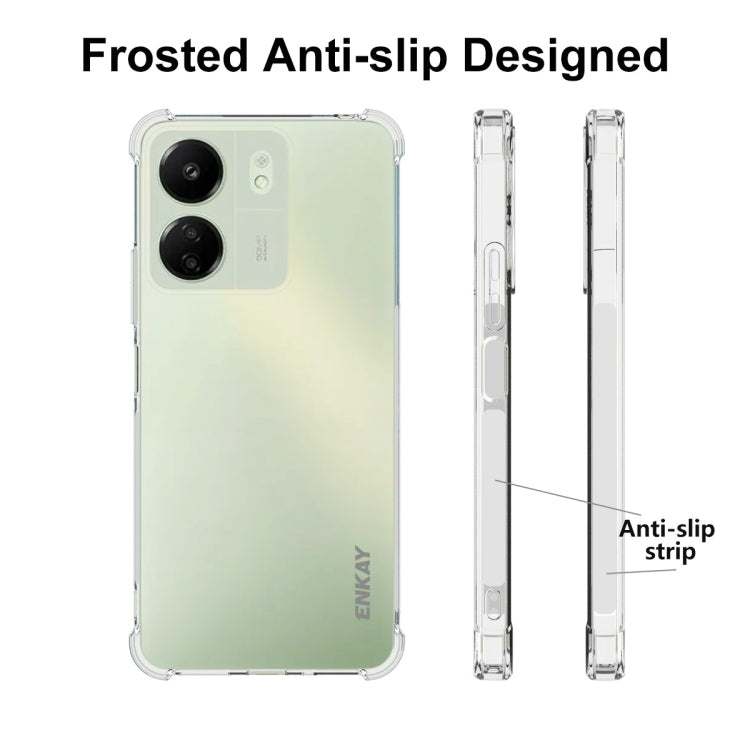 For Redmi 13C ENKAY Hat-Prince Transparent TPU Shockproof Phone Case