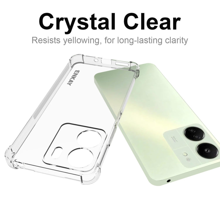 For Redmi 13C ENKAY Hat-Prince Transparent TPU Shockproof Phone Case