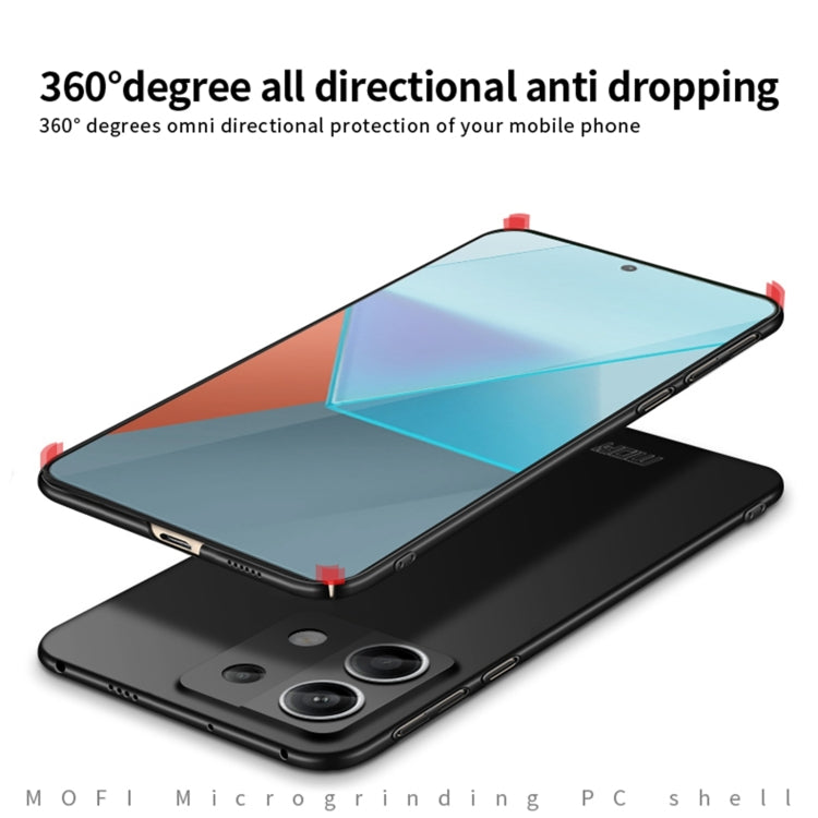 For Xiaomi Redmi Note 13 Pro 5G MOFI Micro-Frosted PC Ultra-thin Hard Phone Case(Black)