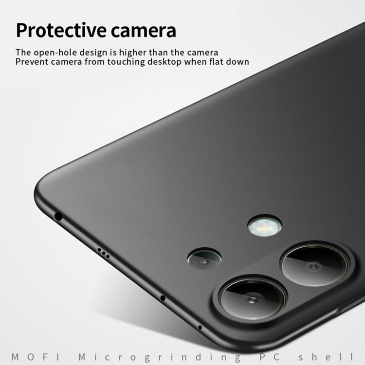 For Xiaomi Redmi Note 13 4G MOFI Micro-Frosted PC Ultra-thin Hard Phone Case(Black)